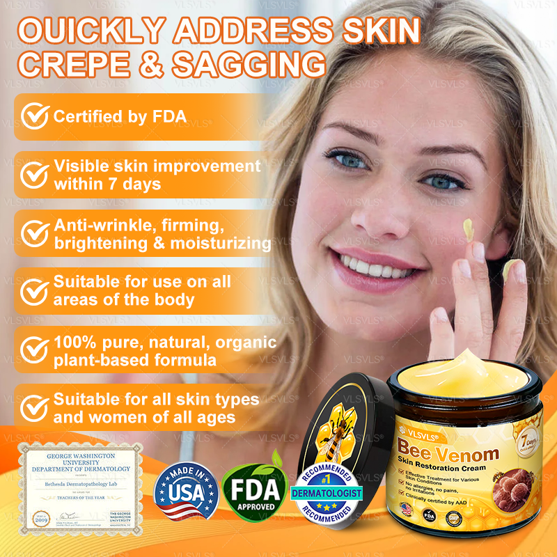 美🗽🗽🗽🌟Made and Shipped from USA ✨ VLSVLS® Bee Venom Skin Restoration Cream 🔥 LAST DAY 80% OFF