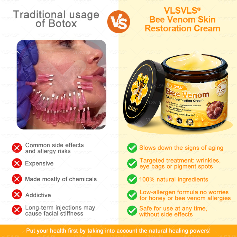 美🗽🗽🗽🌟Made and Shipped from USA ✨ VLSVLS® Bee Venom Skin Restoration Cream 🔥 LAST DAY 80% OFF